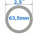 63,5mm RVS uitlaatdelen QSP