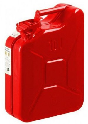 rode 10 liter jerrycan